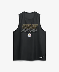 Nike Men's Pittsburgh Steelers Kickoff Miler Dri-fit Sleeveless Tank Top