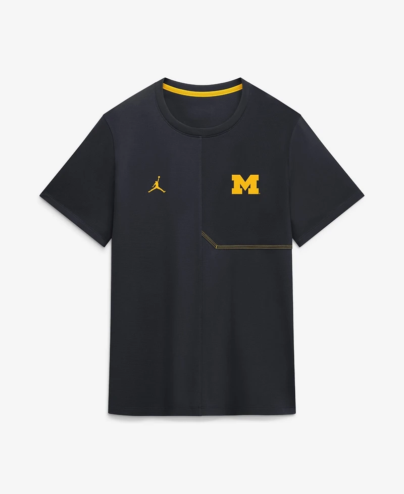 Jordan Men's Michigan Wolverines 2026 Sideline Crewneck Short-Sleeve T-Shirt