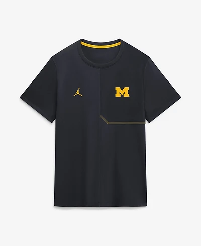 Jordan Men's Michigan Wolverines 2026 Sideline Crewneck Short-Sleeve T-Shirt