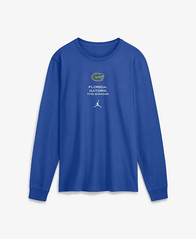 Jordan Men's Florida Gators Sideline Crewneck Regular-Fit Long-Sleeve T-Shirt