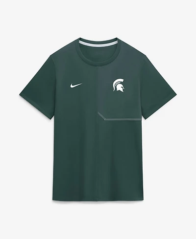 Nike Men's Michigan State Spartans Sideline Coach Mesh-Paneling T-Shirt