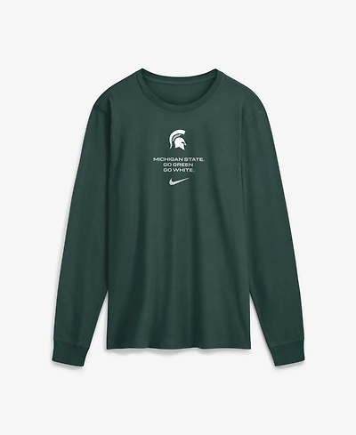 Nike Men's Michigan State Spartans 2026 Sideline Crewneck Long-Sleeve T-Shirt