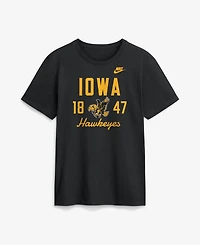 Nike Men's Iowa Hawkeyes Legacy Stacked Established Crewneck Short-Sleeve T-Shirt
