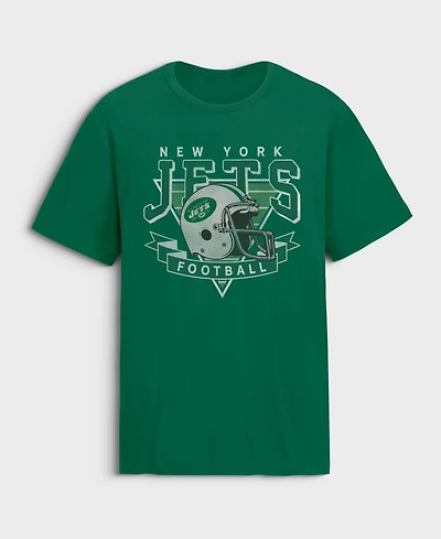 Fanatics Men's New York Jets Old Fashion Rushing Legacy Retro Crewneck T-Shirt