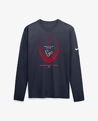 Nike Men's Houston Texans Legend Icon Screen-Print Graphics Long Sleeve T-Shirt