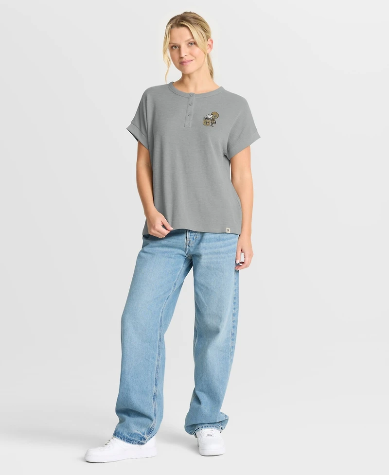 Fanatics Women's New Orleans Saints Oversized French-Slub Henley Shirt