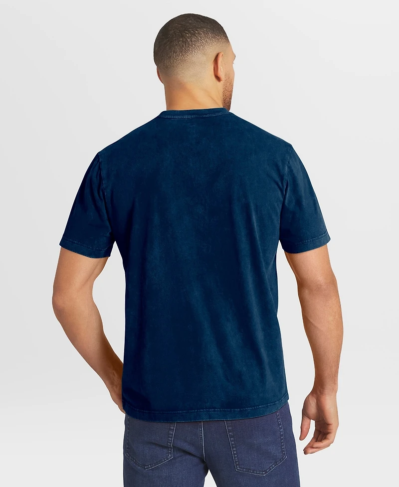 Darius Rucker Collection By Fanatics Men's Atlanta Braves Distressed Classic-Fit Henley Shirt