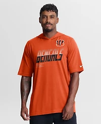 Nike Men's Cincinnati Bengals Short-Sleeve Tri-Blend Hooded Hoodie