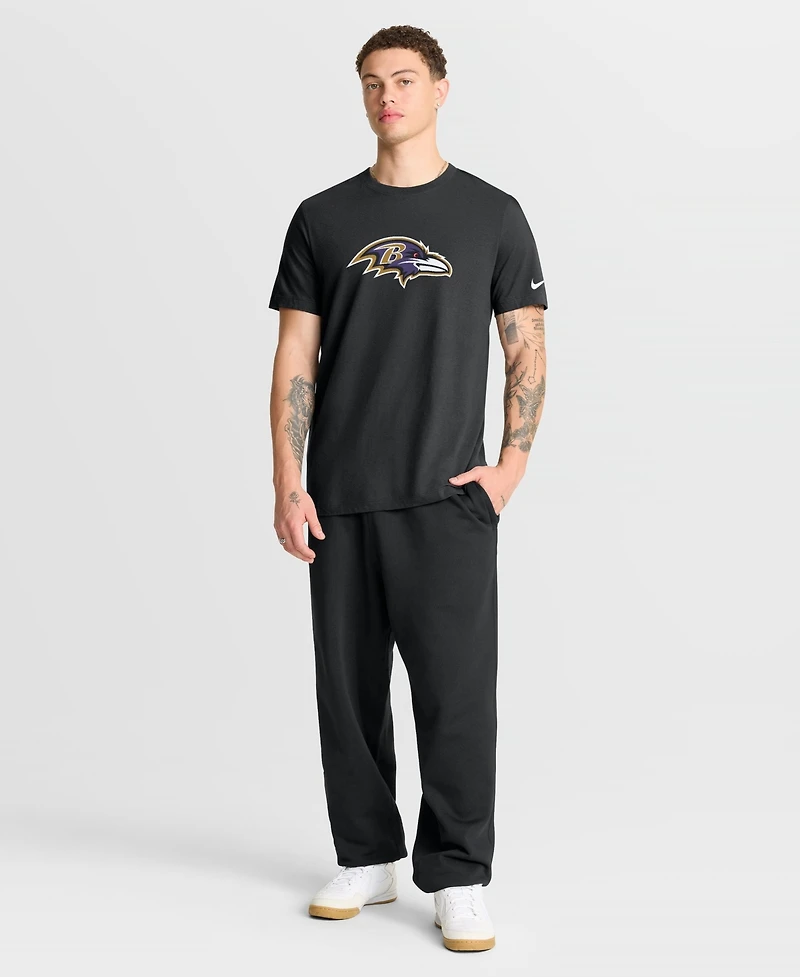 Nike Men's Baltimore Ravens Essential Logo Standard-Fit Crew Neck T-Shirt