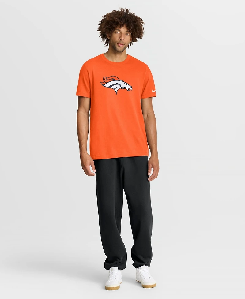 Nike Men's Denver Broncos Essential Logo Short-Sleeve Crewneck T-Shirt