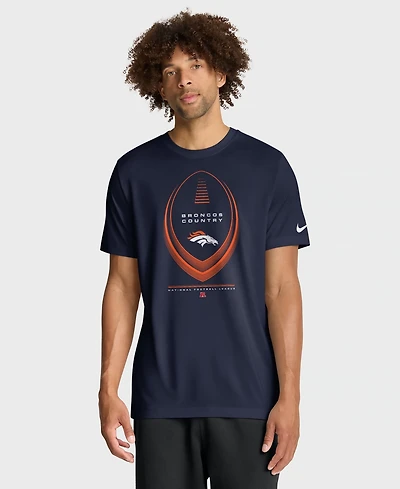 Nike Men's Denver Broncos Legend Icon Screen Print Graphics T-Shirt