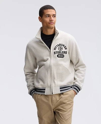 Fanatics Men's Pittsburgh Steelers IconicFleece Full-Zip Classic-Fit Mock-Collar Jacket