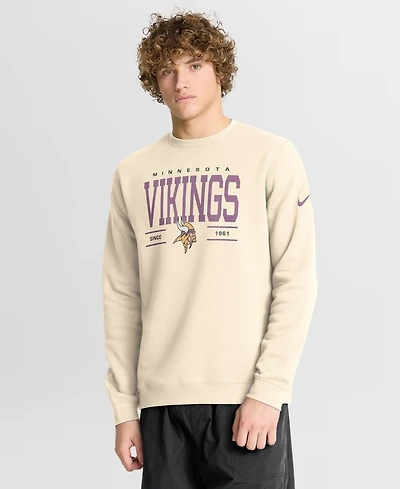 Nike Men's Minnesota Vikings Club Brushed-Back Fleece Sweatshirt