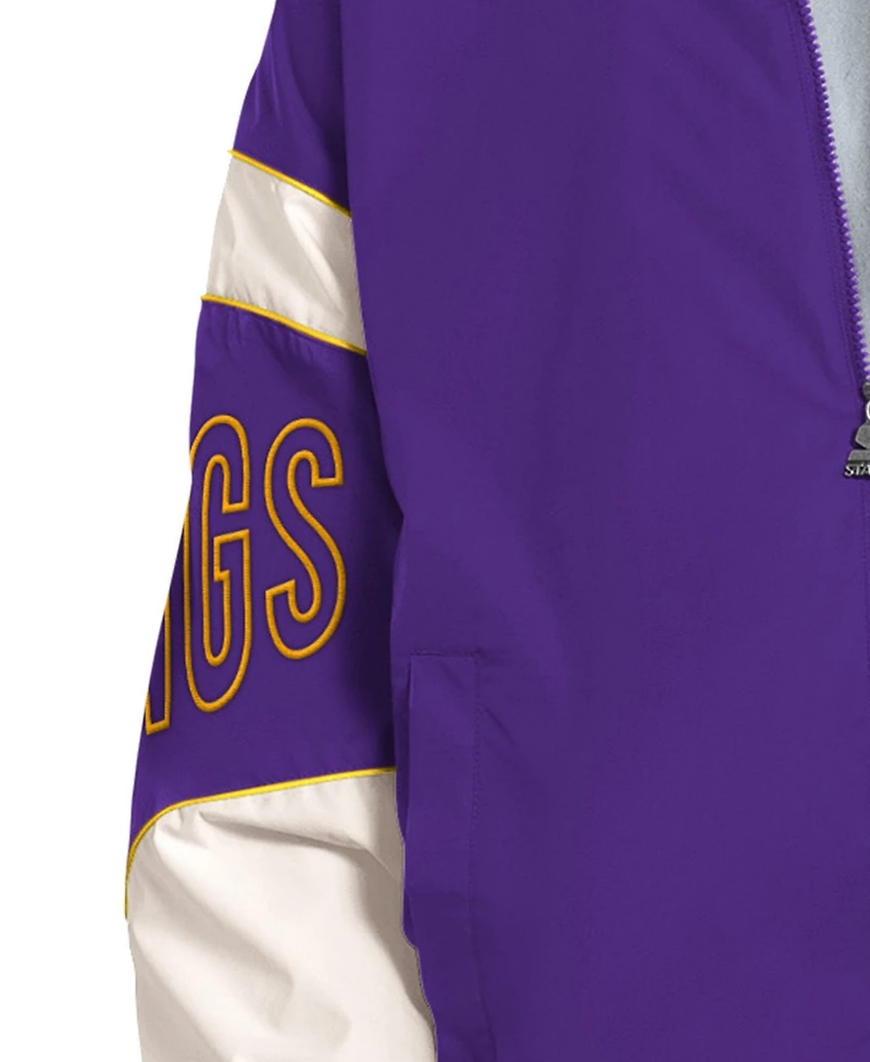 Starter Men's Minnesota Vikings The Gust Full-Zip Color-Block Hooded Jacket