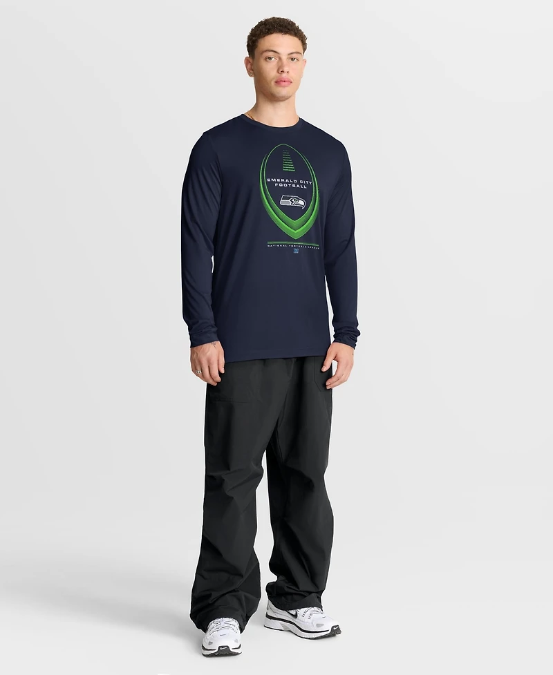 Nike Men's Seattle Seahawks Legend Icon Dri-fit Long-Sleeve Standard-Fit T-Shirt