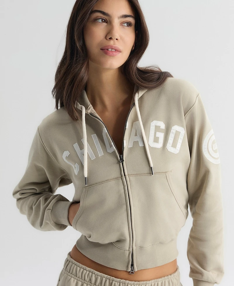 Fanatics Women's Chicago Cubs Iconic Terry Full-Zip Hoodie