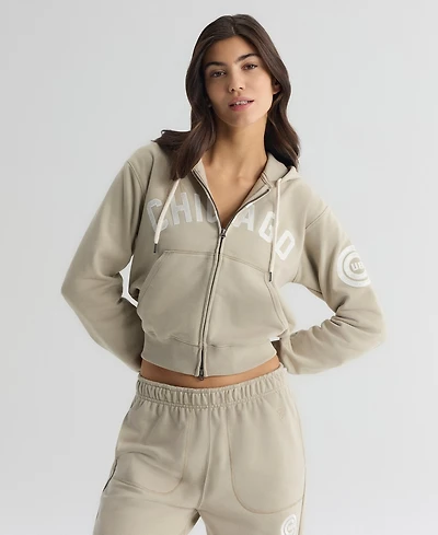 Fanatics Women's Chicago Cubs Iconic Terry Full-Zip Hoodie