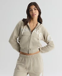 Fanatics Women's Chicago Cubs Iconic Terry Full-Zip Hoodie