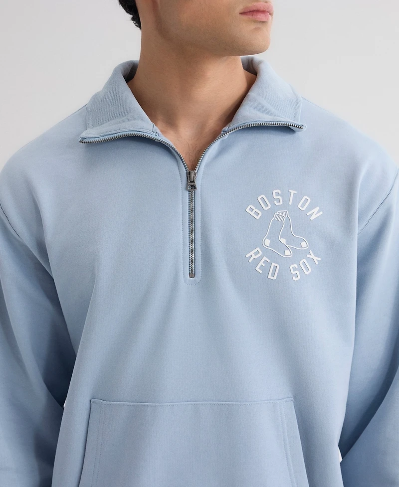 Fanatics Men's Boston Red Sox Iconic Quarter-Zip Relaxed-Fit Sweatshirt