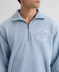 Fanatics Men's Boston Red Sox Iconic Quarter-Zip Relaxed-Fit Sweatshirt