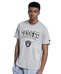 Starter Men's Black/Heather Gray Las Vegas Raiders Logo T-Shirt, 2-Piece Set