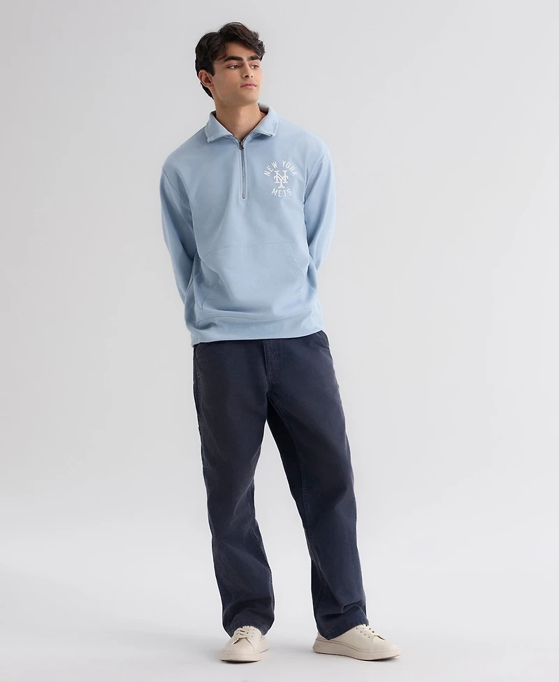 Fanatics Men's New York Mets Iconic Quarter-Zip Relaxed-Fit Sweatshirt