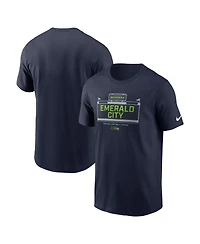 Nike Men's Seattle Seahawks Primetime Wordmark Essential Screen Print Crewneck T-Shirt