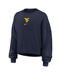 Nike Women's West Virginia Mountaineers Phoenix Oversized Dropped-Shoulder Sweatshirt