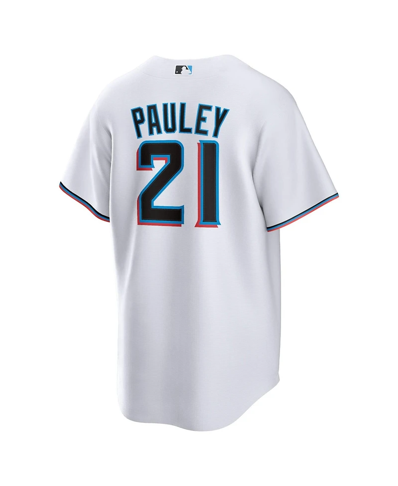 Nike Men's Graham Pauley Miami Marlins Home V-Neck Replica Jersey