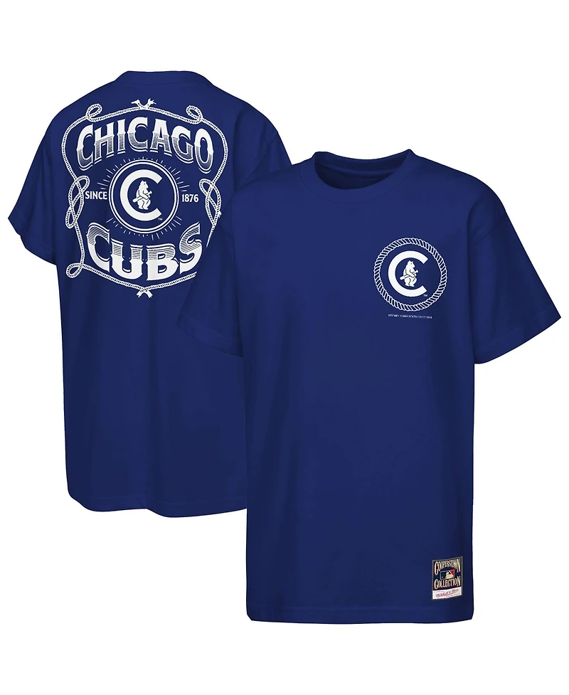 Mitchell & Ness Boys' and Girls' Chicago Cubs Cooperstown Rodeo Rope Vintage T-Shirt