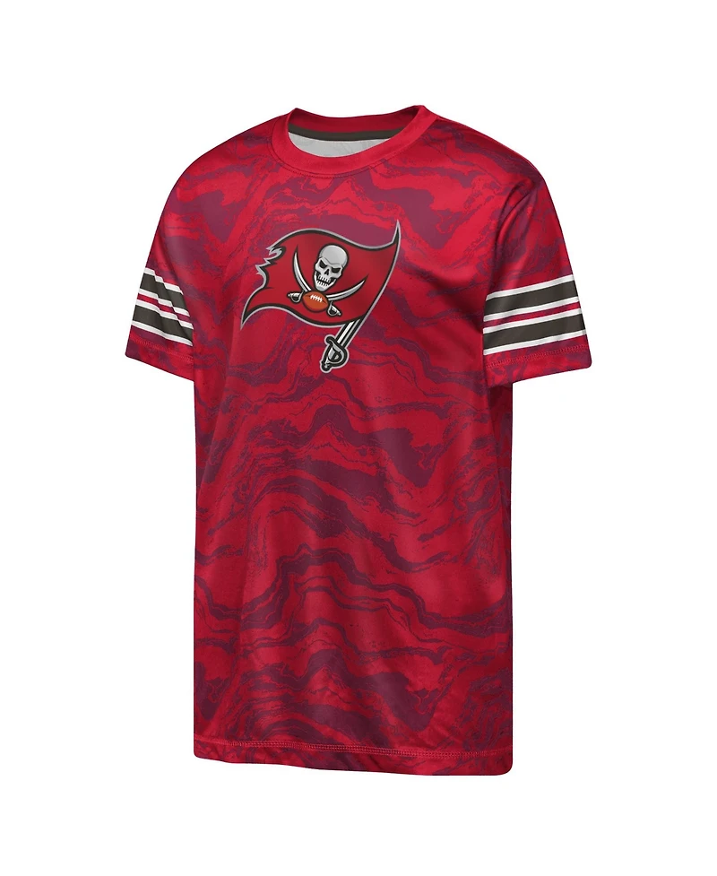 Outerstuff Boys' and Girls' Tampa Bay Buccaneers Slant Route Performance T-Shirt