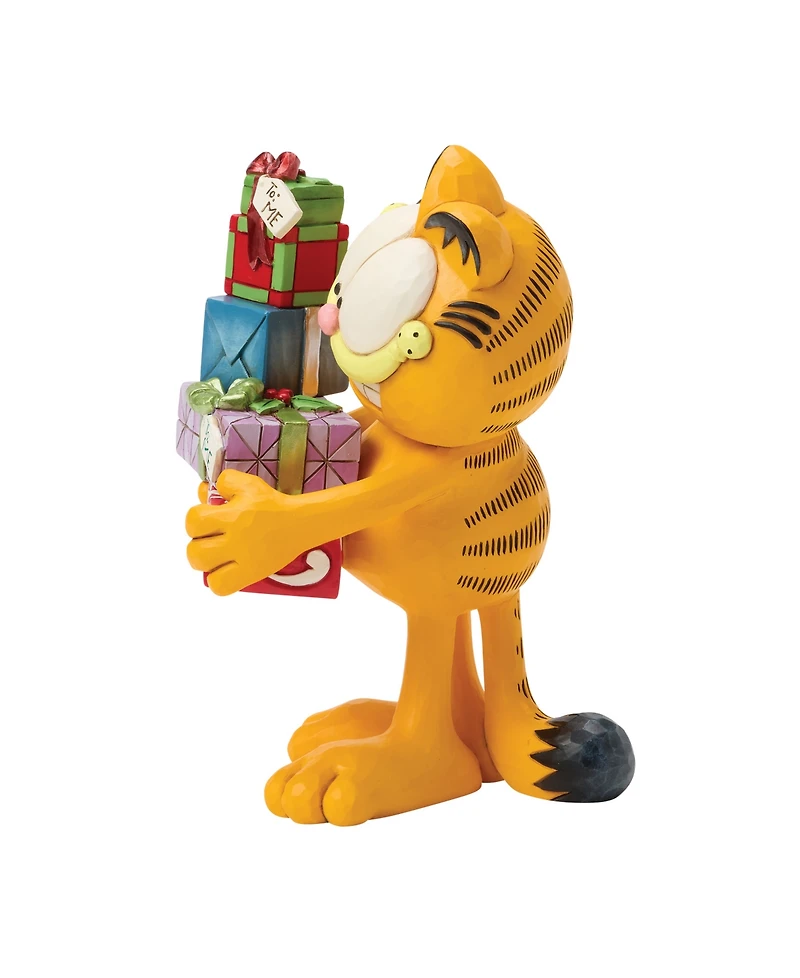 Jim Shore Garfield with Stack of Presents Figurine