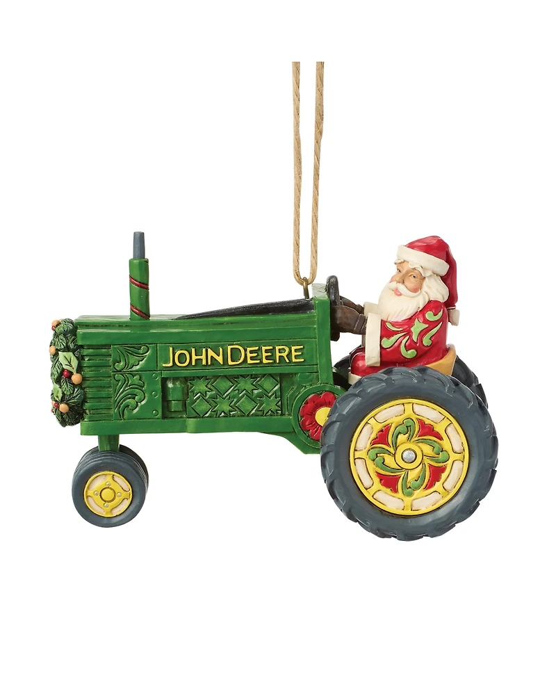 Jim Shore John Deere Santa in Tractor Hanging Ornament