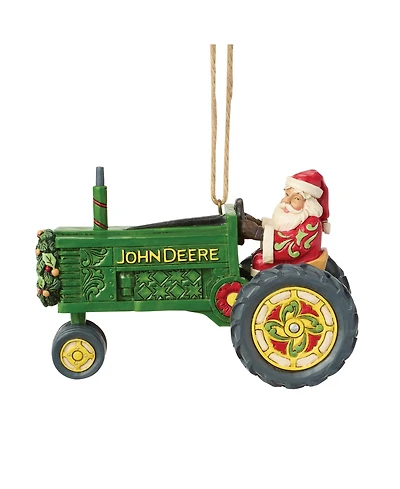 Jim Shore John Deere Santa in Tractor Hanging Ornament