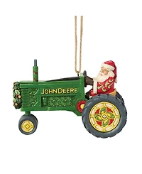 Jim Shore John Deere Santa in Tractor Hanging Ornament