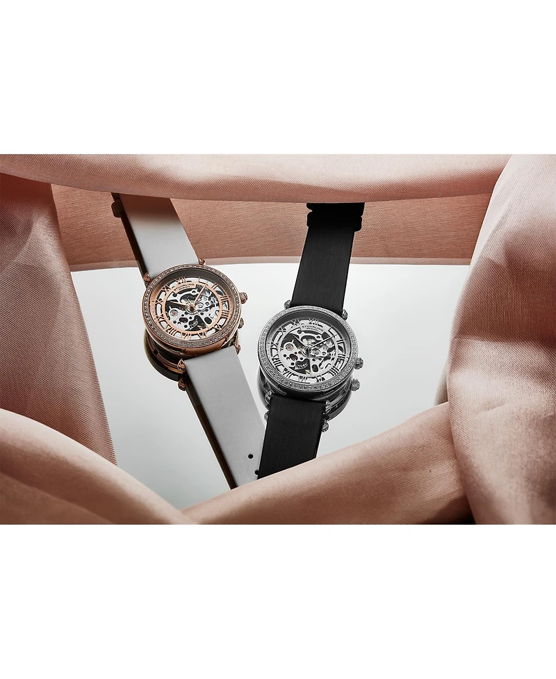 Stuhrling Women's Legacy Leather , Silver-Tone Dial