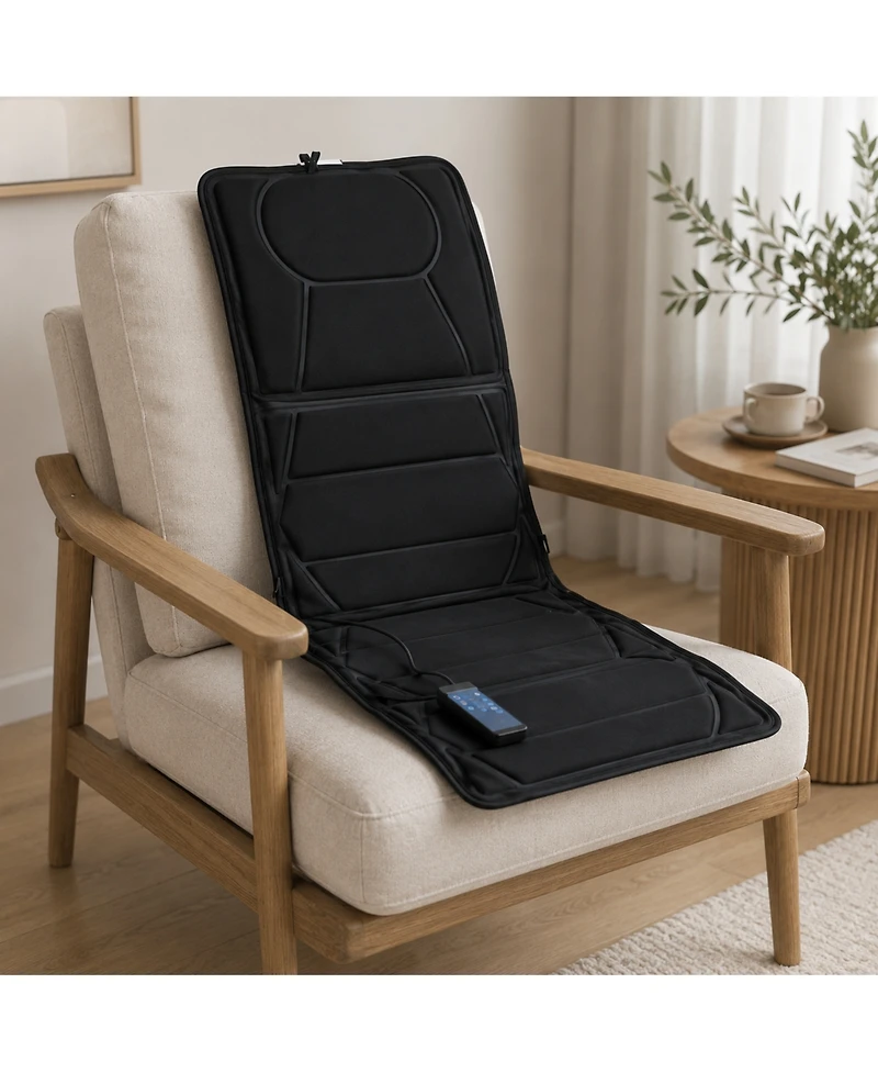 Pursonic Full-Body Massage Mat with Heat 2 pack – Multi-Zone Vibration Relief for Back, Lumbar & Legs