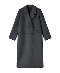 Whistles Women's Double-Breasted Relaxed Wool-Blend Coat