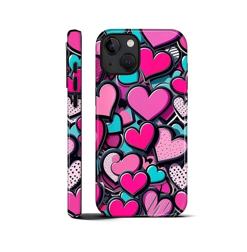 Lisen 2-Layer Durable Phone Case Compatible with Apple iPhone Air, Candy Heart Stack