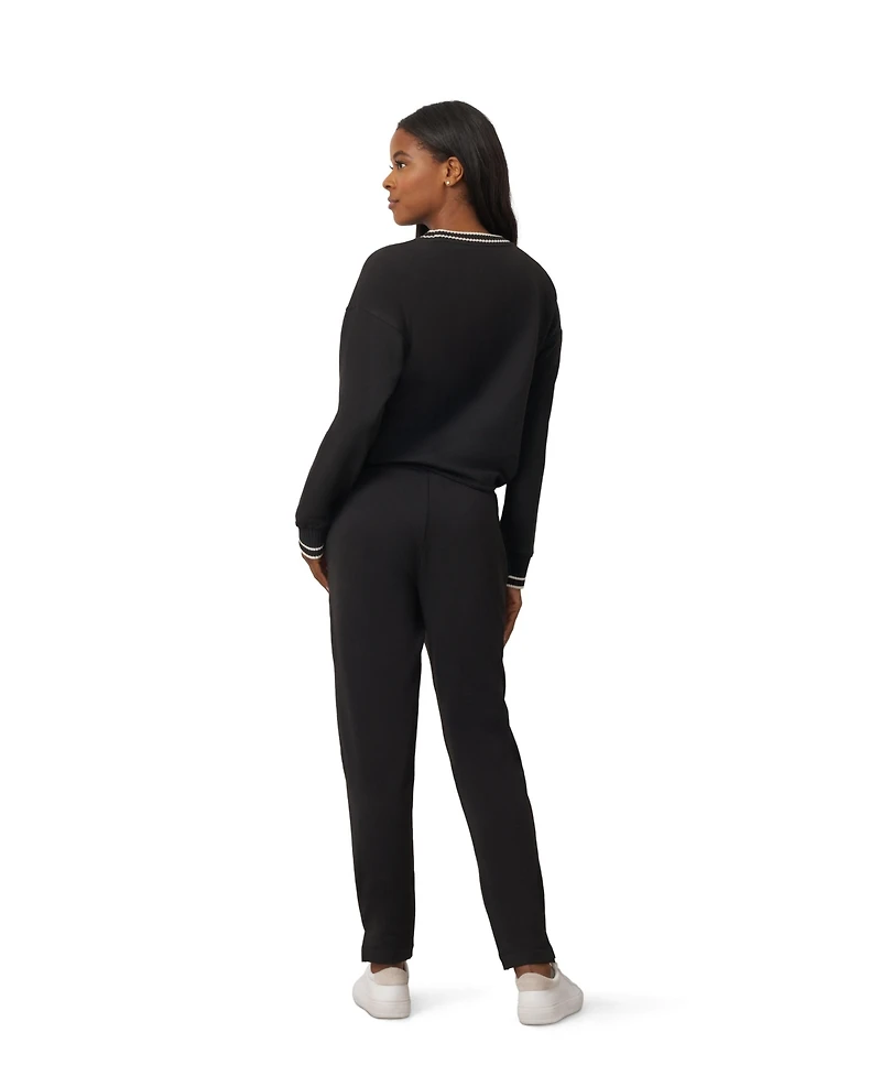 Cable & Gauge Women's Crewneck Long-Sleeve Pull-On Pullover and Pant Set