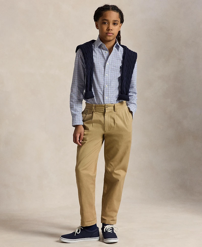 Polo Ralph Lauren Big Boys Plaid Cotton Poplin Shirt