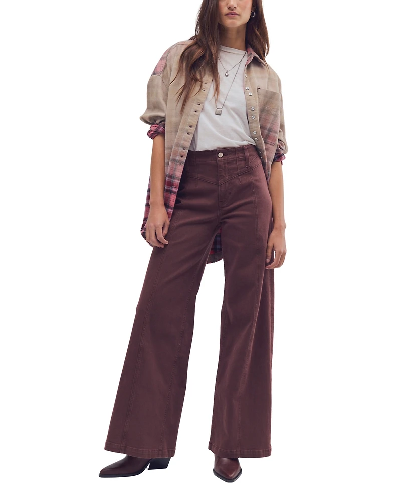 Free People Women's Libre Corduroy High-Rise Wide-Leg Pants