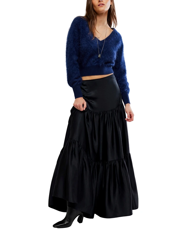 Free People Women's Juliette Satin A-Line Maxi Skirt