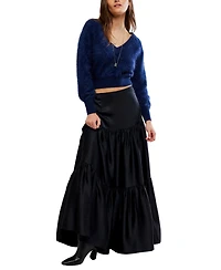 Free People Women's Juliette Satin A-Line Maxi Skirt