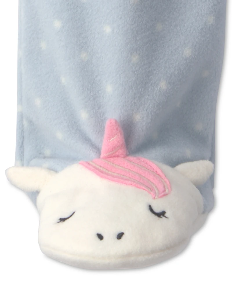Carter's Baby Girls' Unicorn Footed 2-Way Zip Pajamas