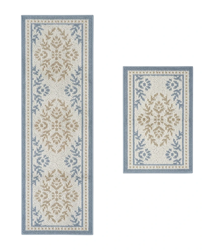 Laura Ashley All Loop Tufted Skid-Resistant 2-Piece Rug Set