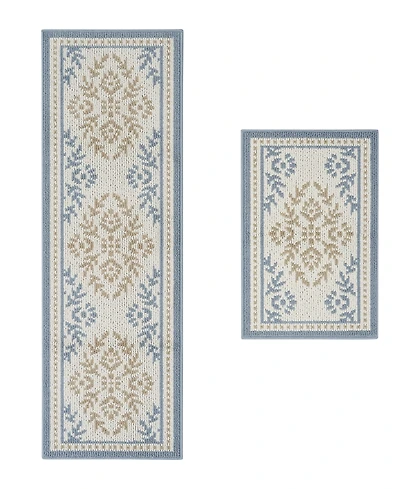 Laura Ashley All Loop Tufted Skid-Resistant 2-Piece Rug Set