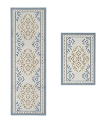 Laura Ashley All Loop Tufted Skid-Resistant 2-Piece Rug Set