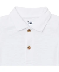 Gerber Baby Boys' Polo Bodysuit ( New Born to 18 M )