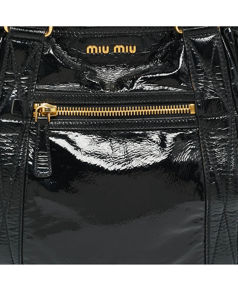 Pre-Owned Miu Miu Women's Matelasse Patent Leather Tote Bag